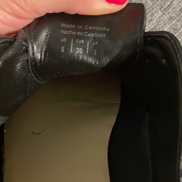 Aldo black leather Oxford flats - Picture 4 of 6